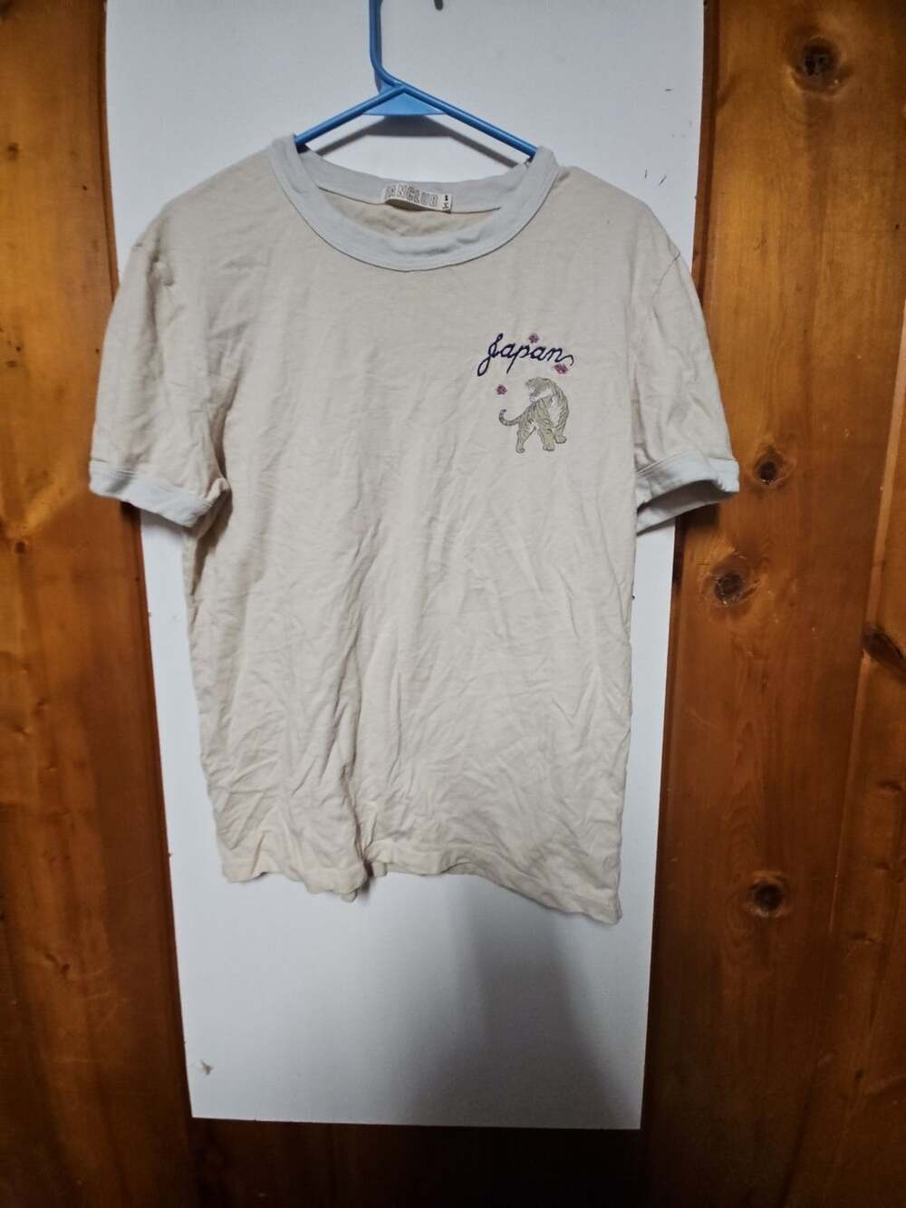 (493) Fanclub Japan Tiger Map Ringer T-Shirt Size S